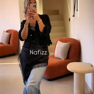 Tunique dentelle noir