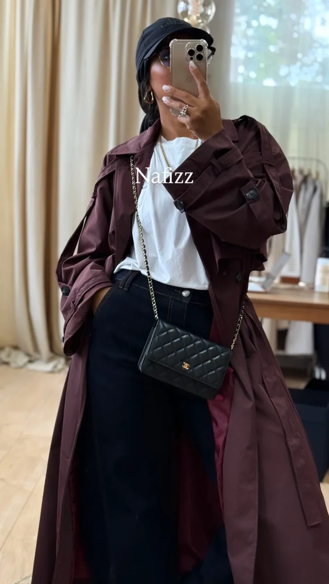 Veste trench Loa bordeau Auburn – Image 2