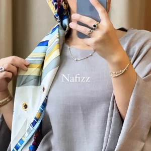 Grand Carré de soie Blue