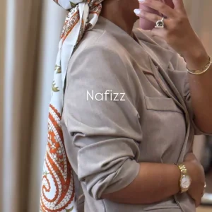 Grand carré de soie Bella orange