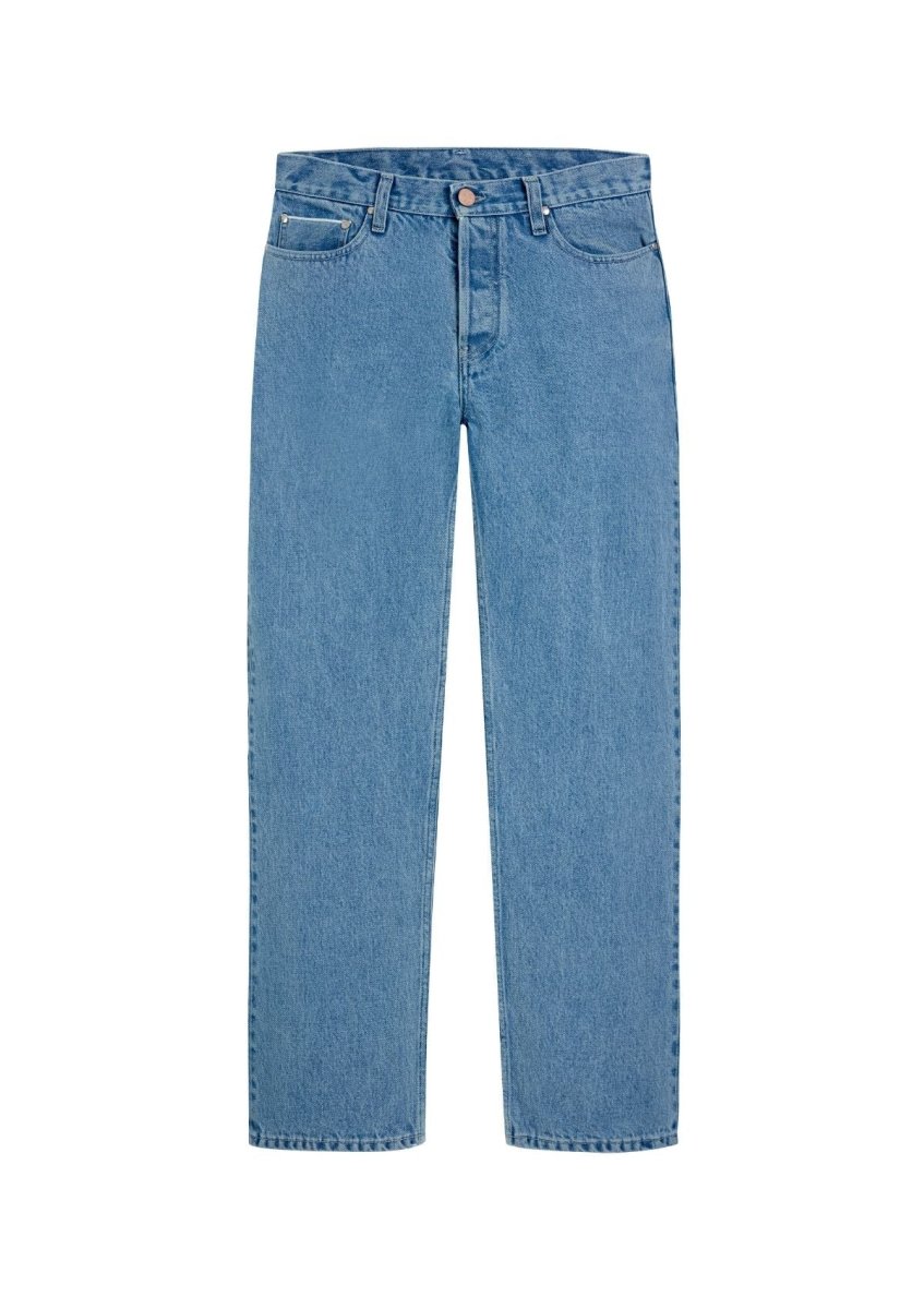 JANUS pour Elle - Pantalon droit en denim lavé