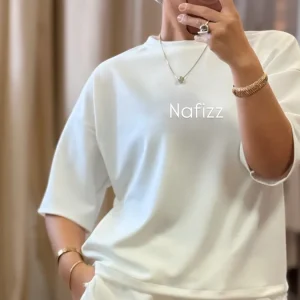 T-shirt Yoa dentelle blanc