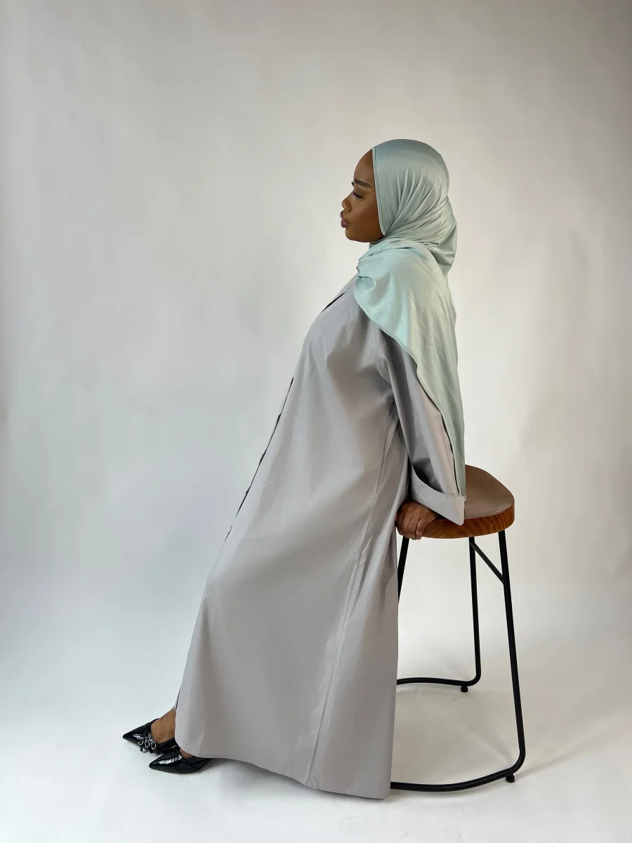 Robe Minimal cotton gris – Image 3