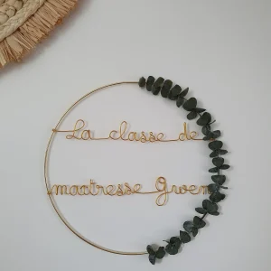 Couronne d'eucalyptus naturel personnalisable