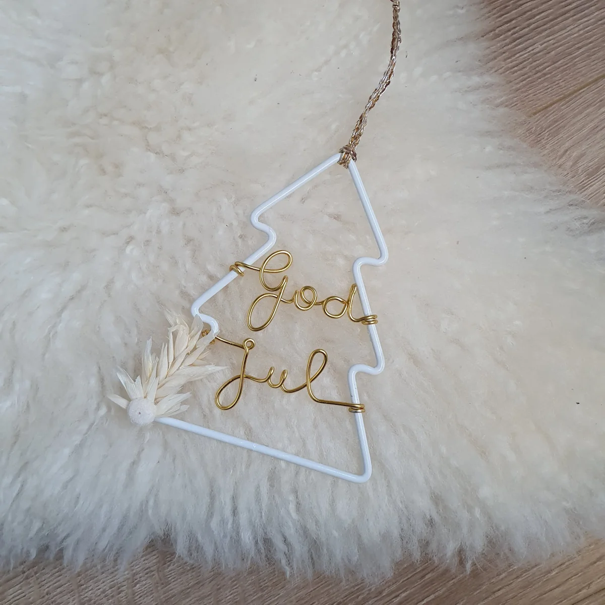 Décoration de sapin de Noël personnalisée avec fleurs séchées – Image 3