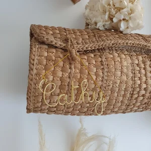 Décoration personnalisée prénom en fil doré