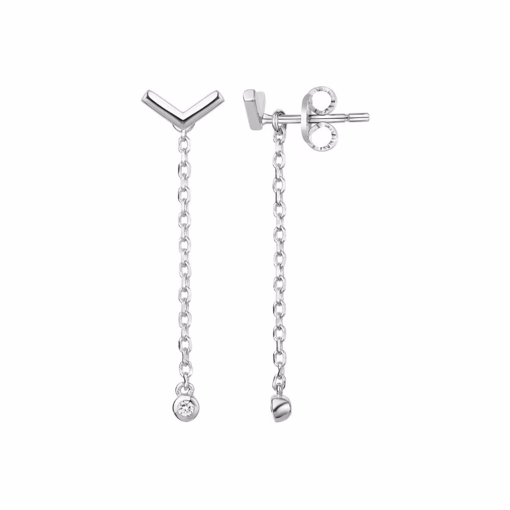 Pendants d’Oreilles Essentielle La Garçonne Diamant, argent