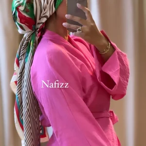 Grand carré de soie Lana rose