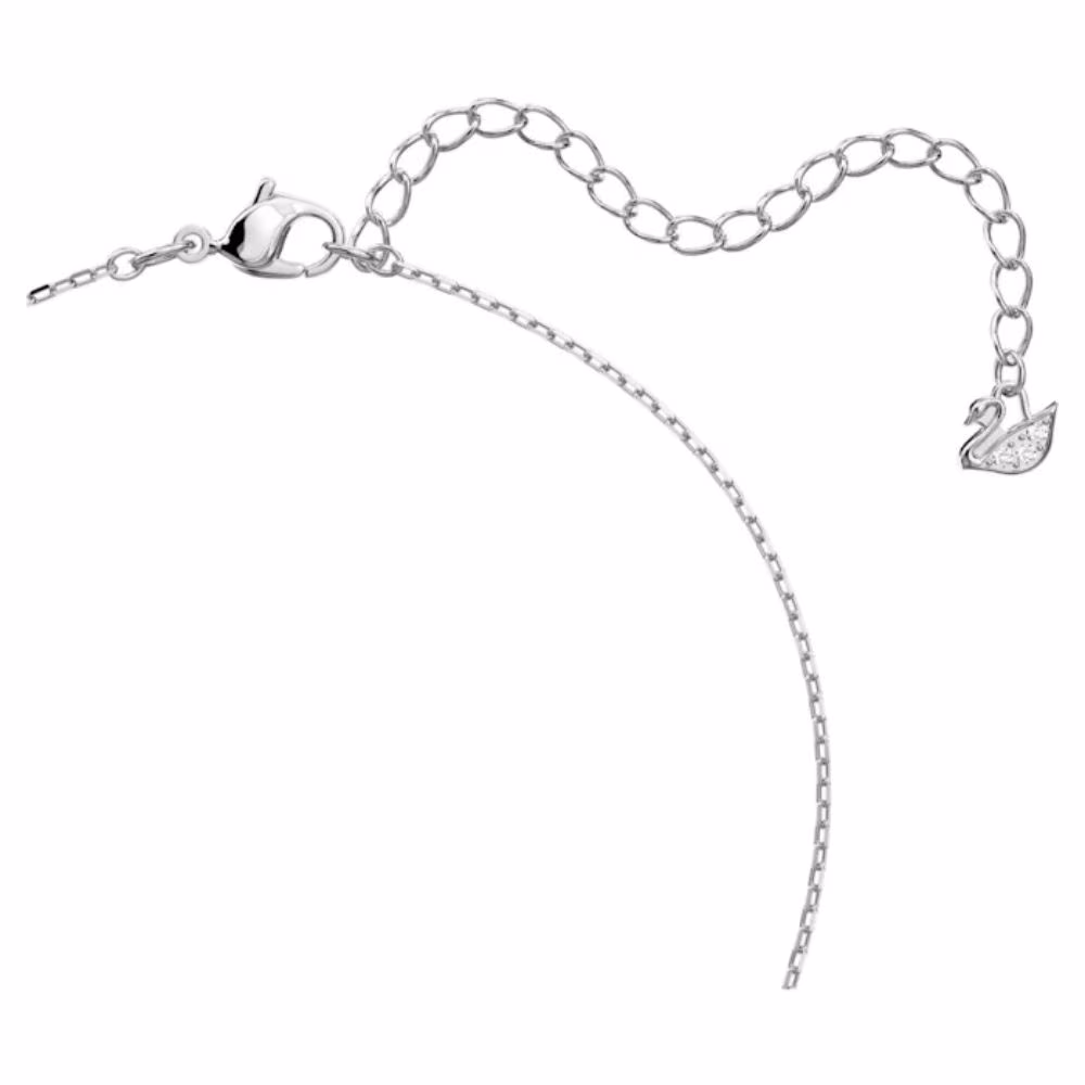 Parure Swarovski Una, pierres blanches et bleu, métal blanc – Image 4