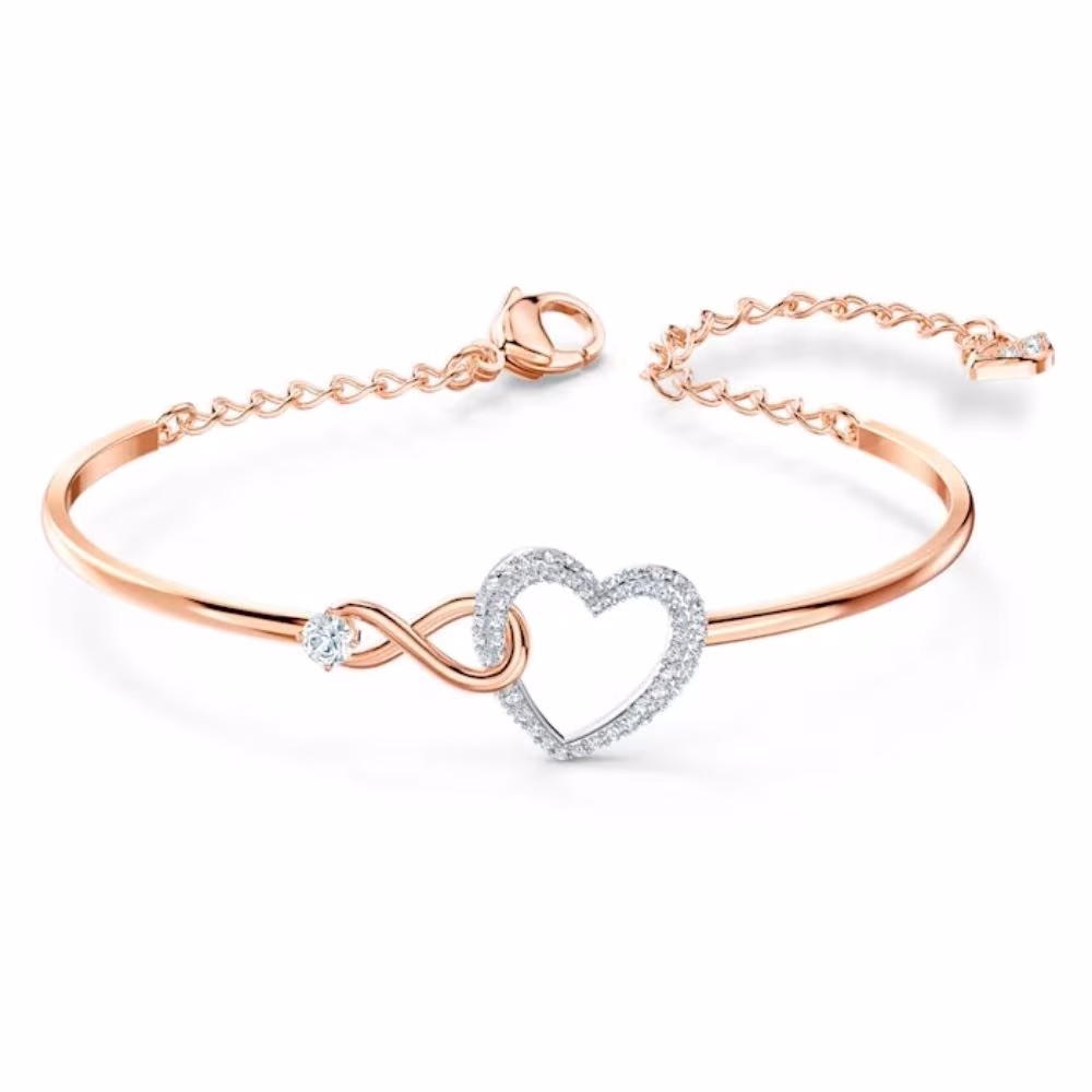 Bracelet Jonc Swarovski Hyperbola Inifni & Coeur , rose – Image 3
