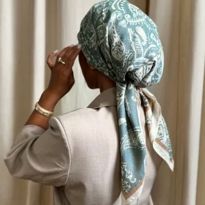 Mini carré NAYA orient vert eau