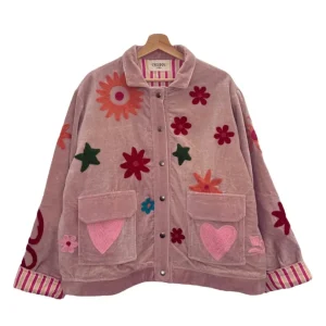 Veste velours brodé