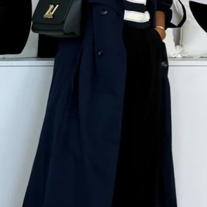 Veste trench Loa bleu nuit