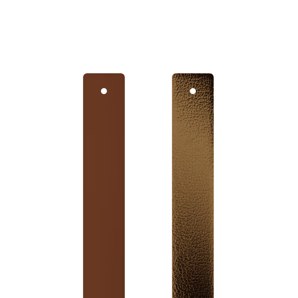 Cuir Terre Cuite & Bronze Manchettes 14mm