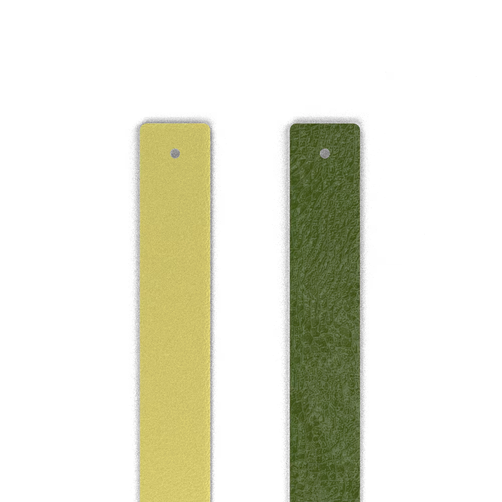 Cuir Manchette Georgettes 14mm, anis irisé & avocat