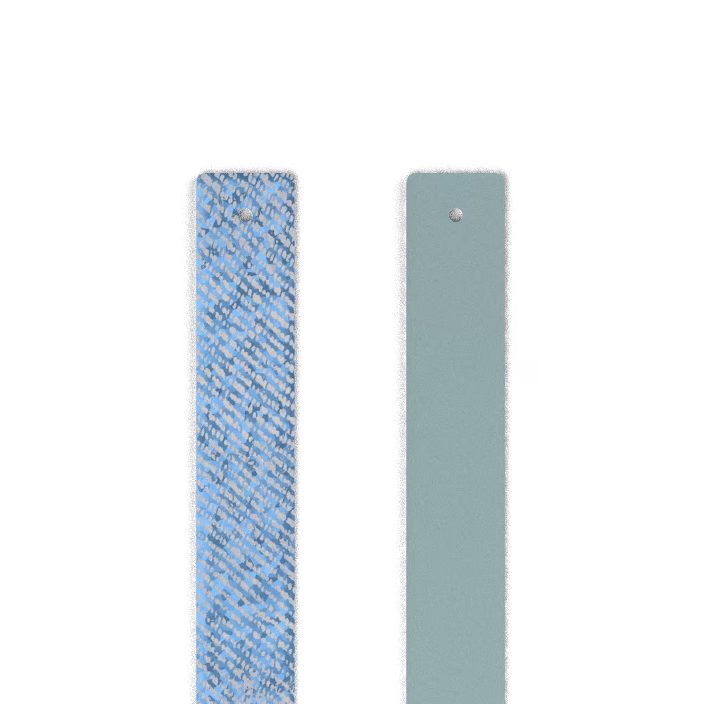 Cuir Georgettes 14mm, denim irisé & céleste