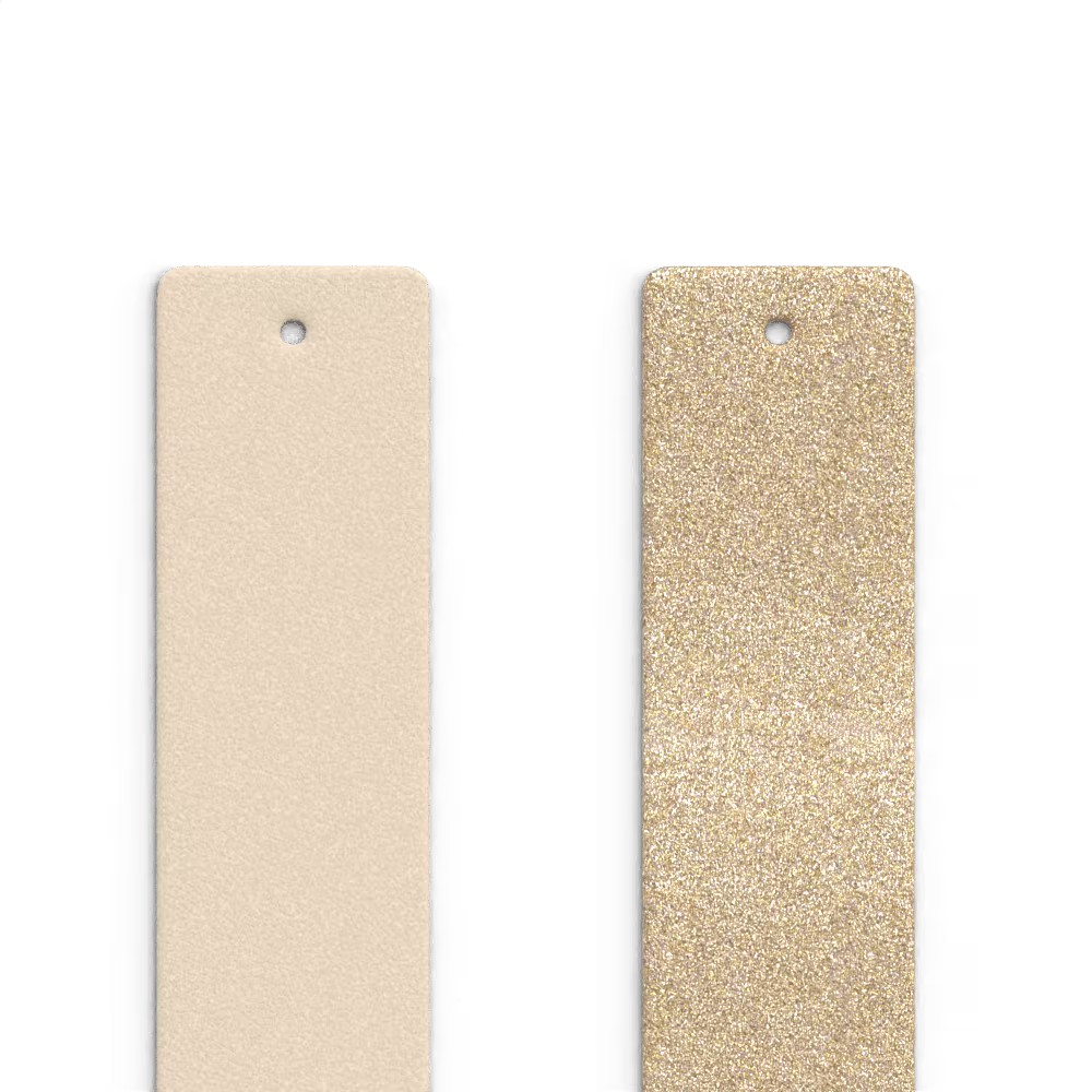 Cuir Creme & Paillettes Dorées Manchettes 25mm