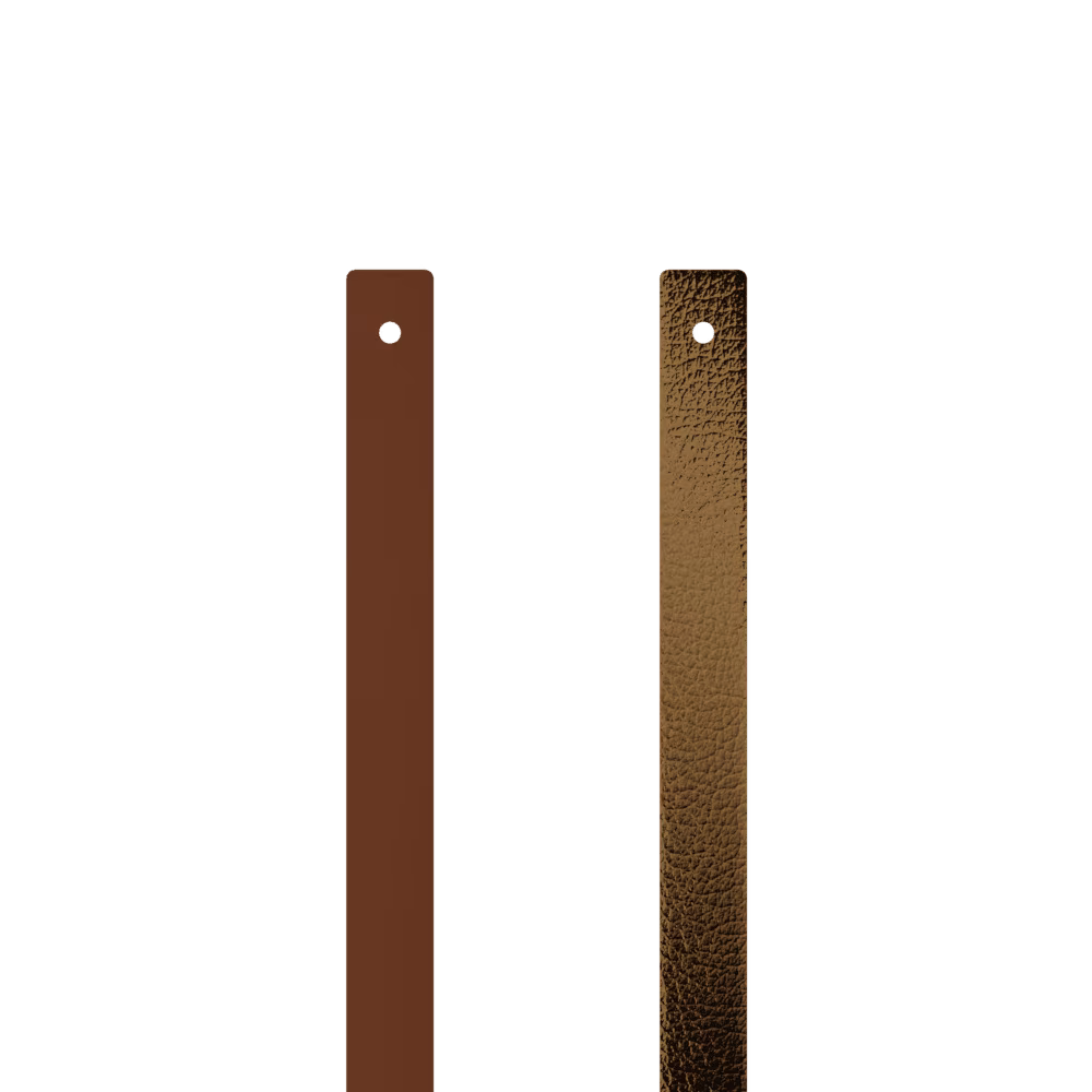 Cuir Terre Cuite & Bronze Manchettes 8mm