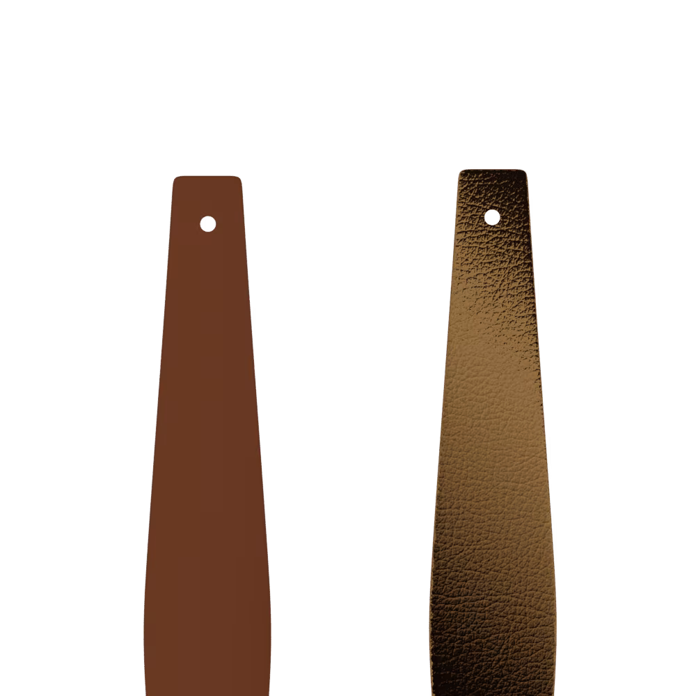 Cuir Evasé Terre Cuite & Bronze Manchettes 20mm