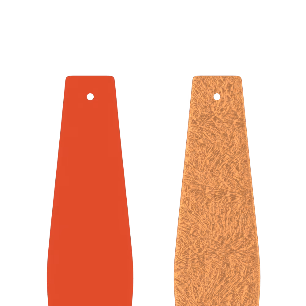 Cuir Evasé Mango & Cuivre Manchette 30mm