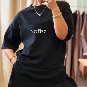 T-shirt Yoa dentelle noir