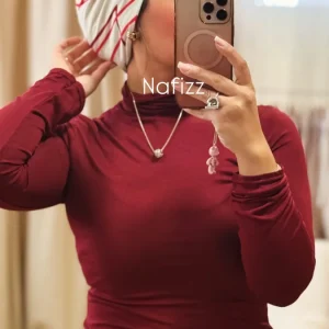 Mini Carré de soie Azila Red & White