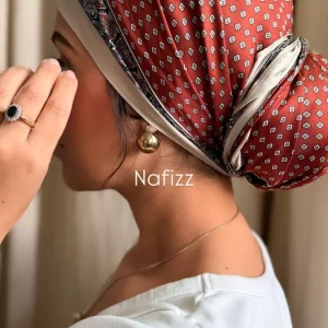 Triangle de soie terracotta