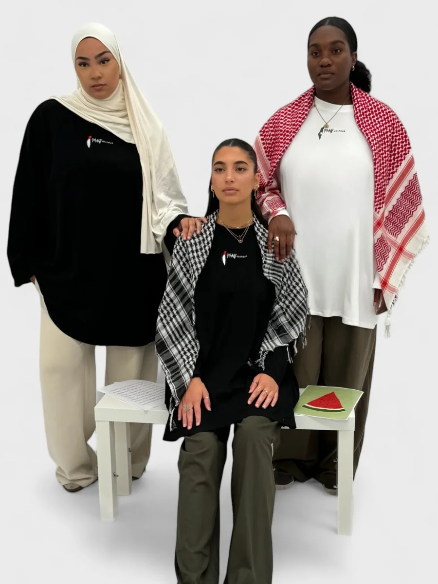 PALESTINE OVERSIZE TEE SHIRT BLACK – Image 2