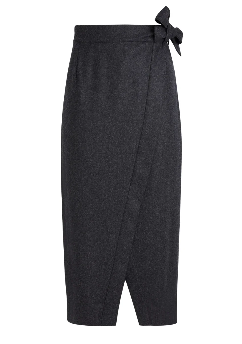 FALDA - Jupe portefeuille en flanelle – Image 8