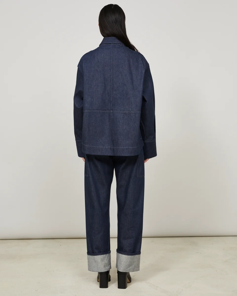 COOKE - Veste boxy en denim indigo – Image 9