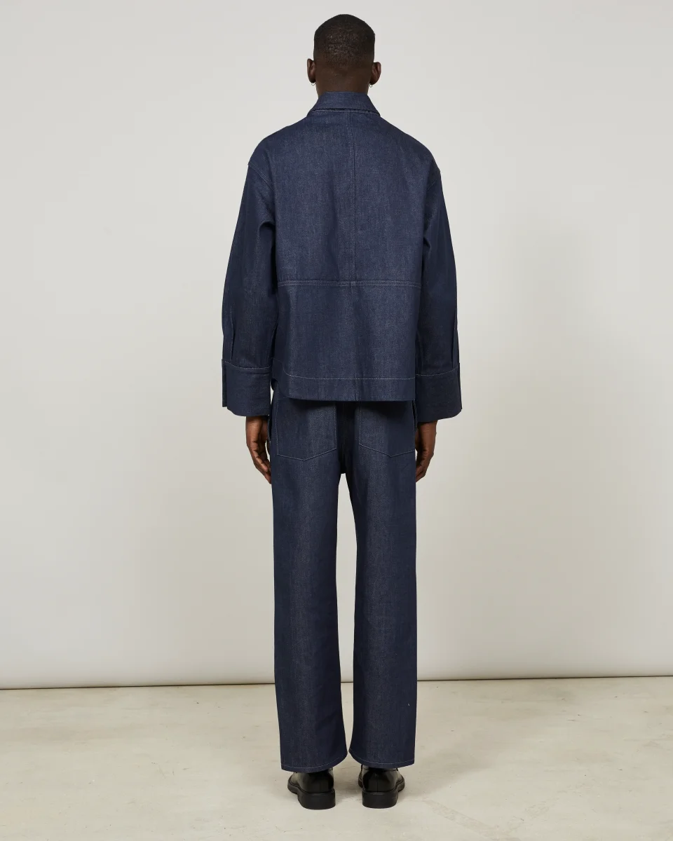 COOKE - Veste boxy en denim indigo – Image 6