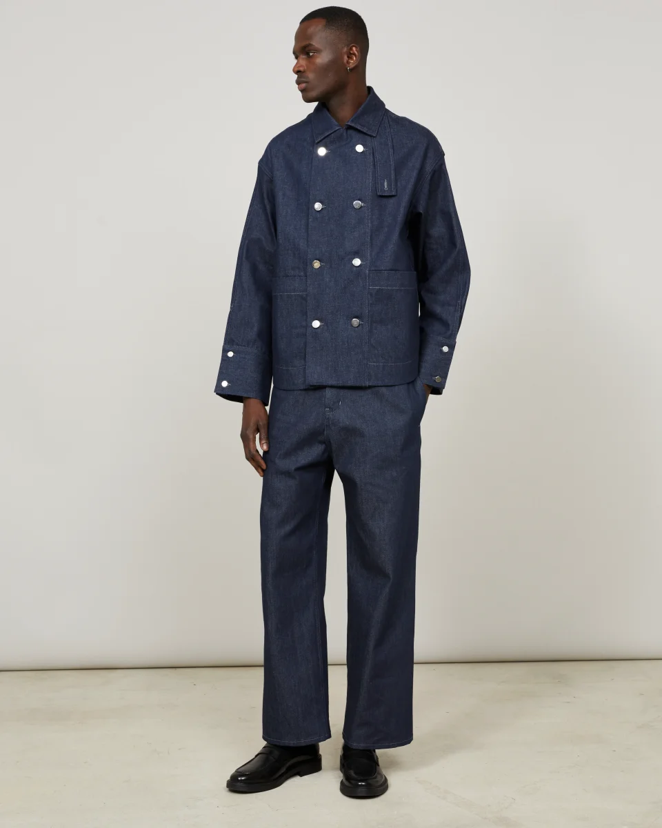 COOKE - Veste boxy en denim indigo – Image 4