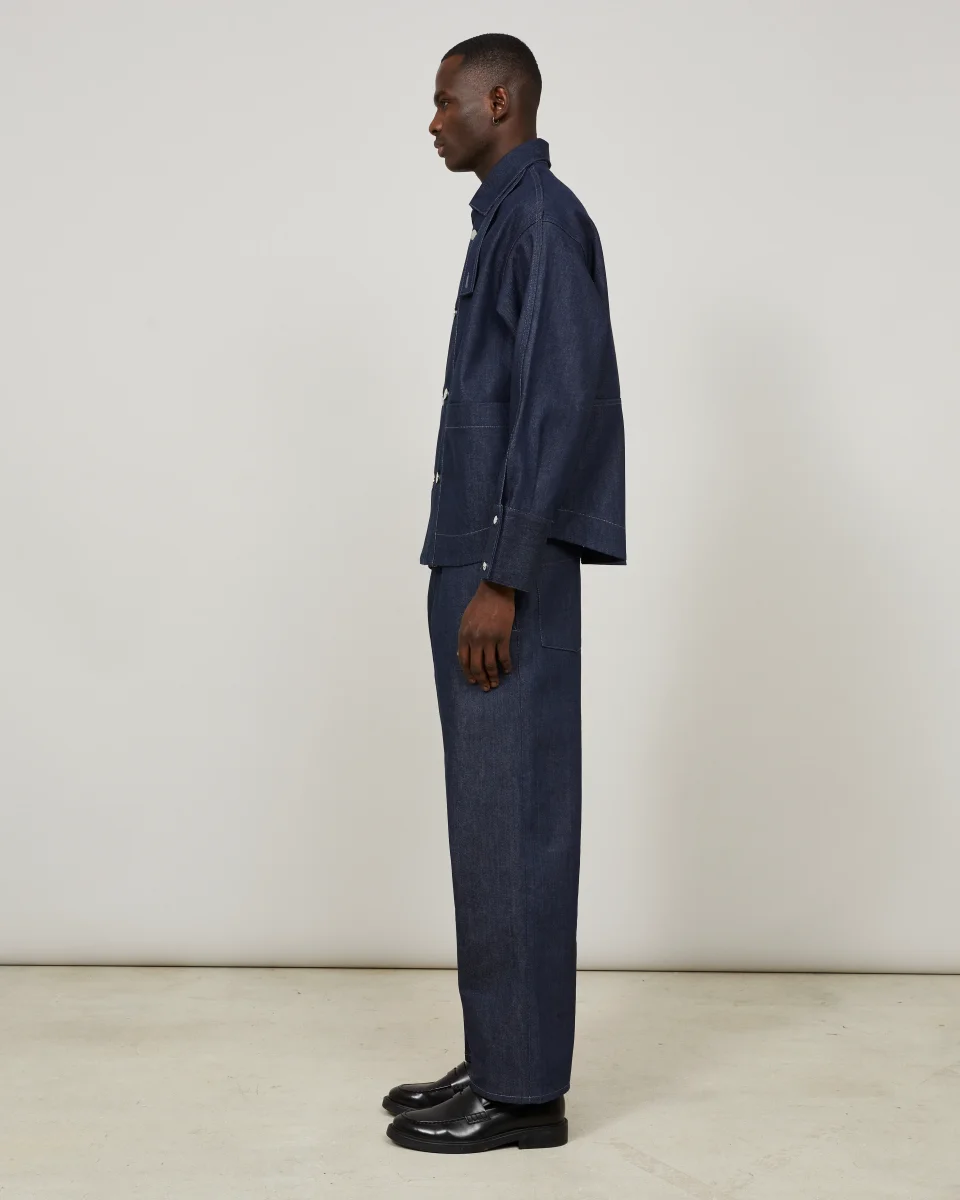 COOKE - Veste boxy en denim indigo – Image 5