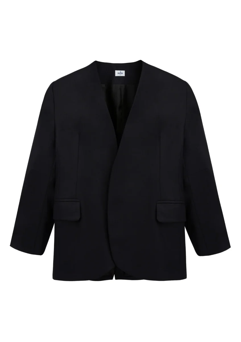 EASTE - Veste sans col en flanelle