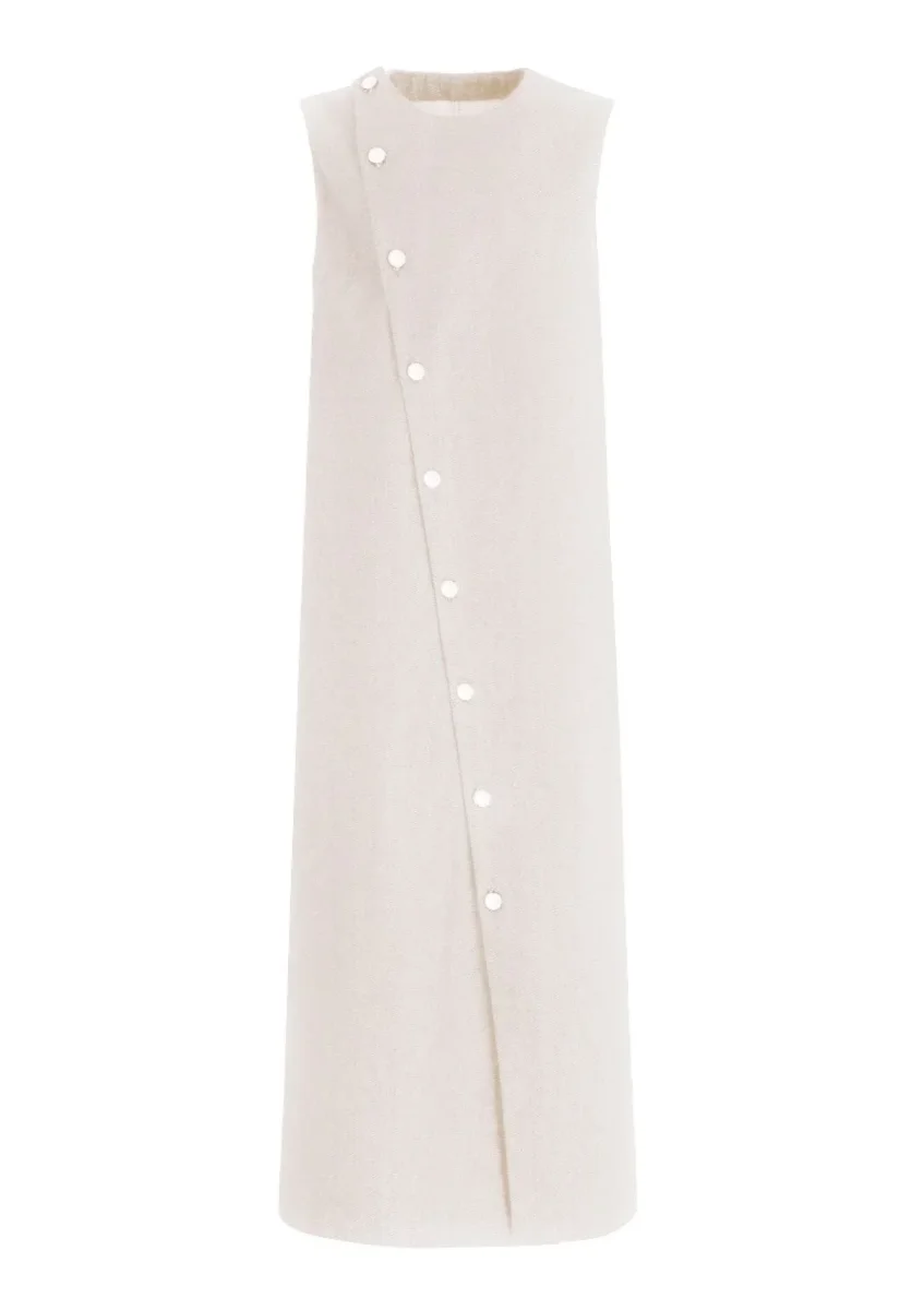 GALIS - Robe longue asymétrique en denim – Image 2