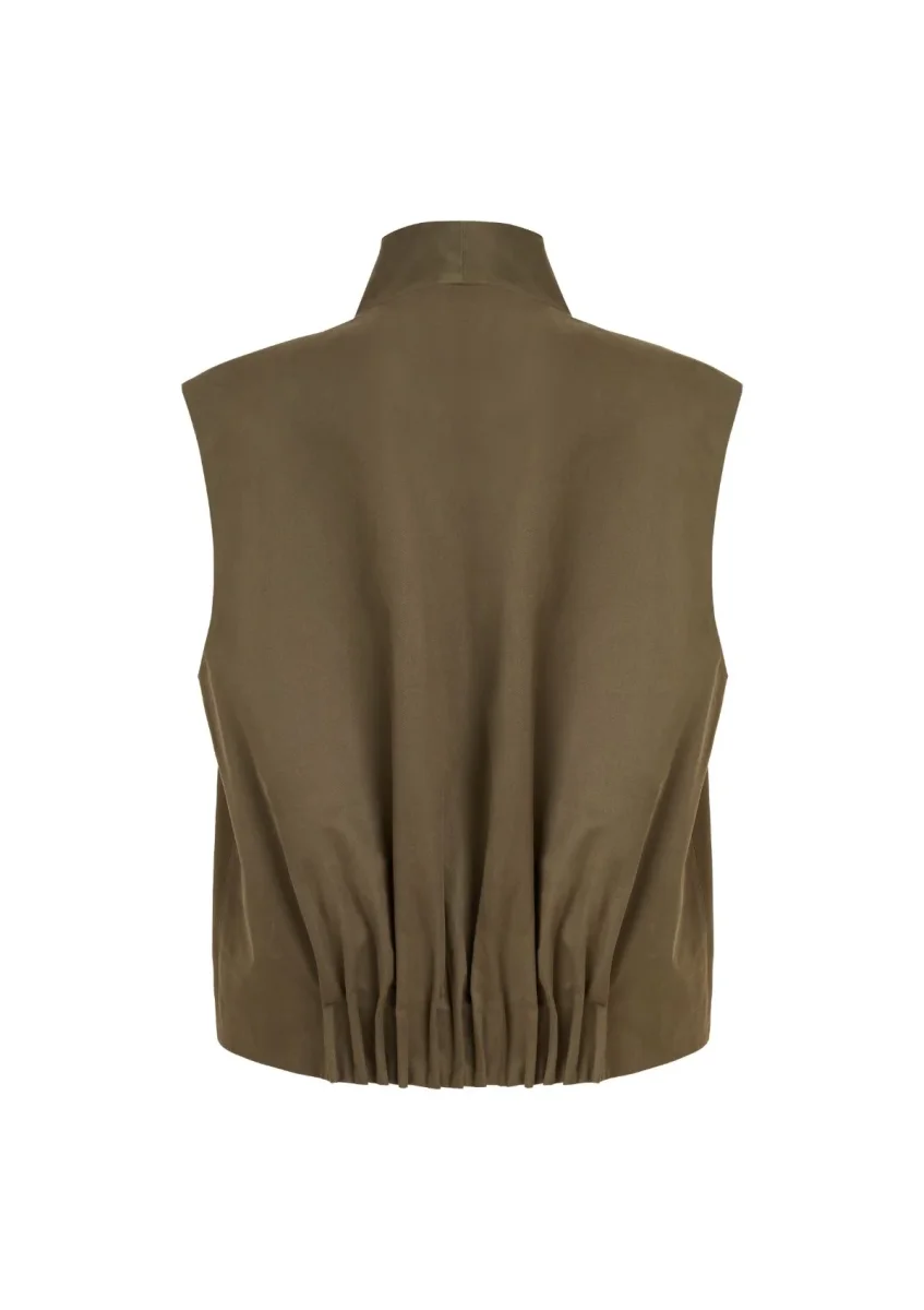 ACHI - Blouson sans manche en gabardine – Image 3