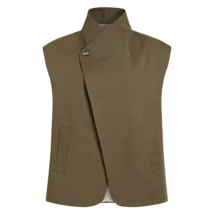 ACHI - Blouson sans manche en gabardine