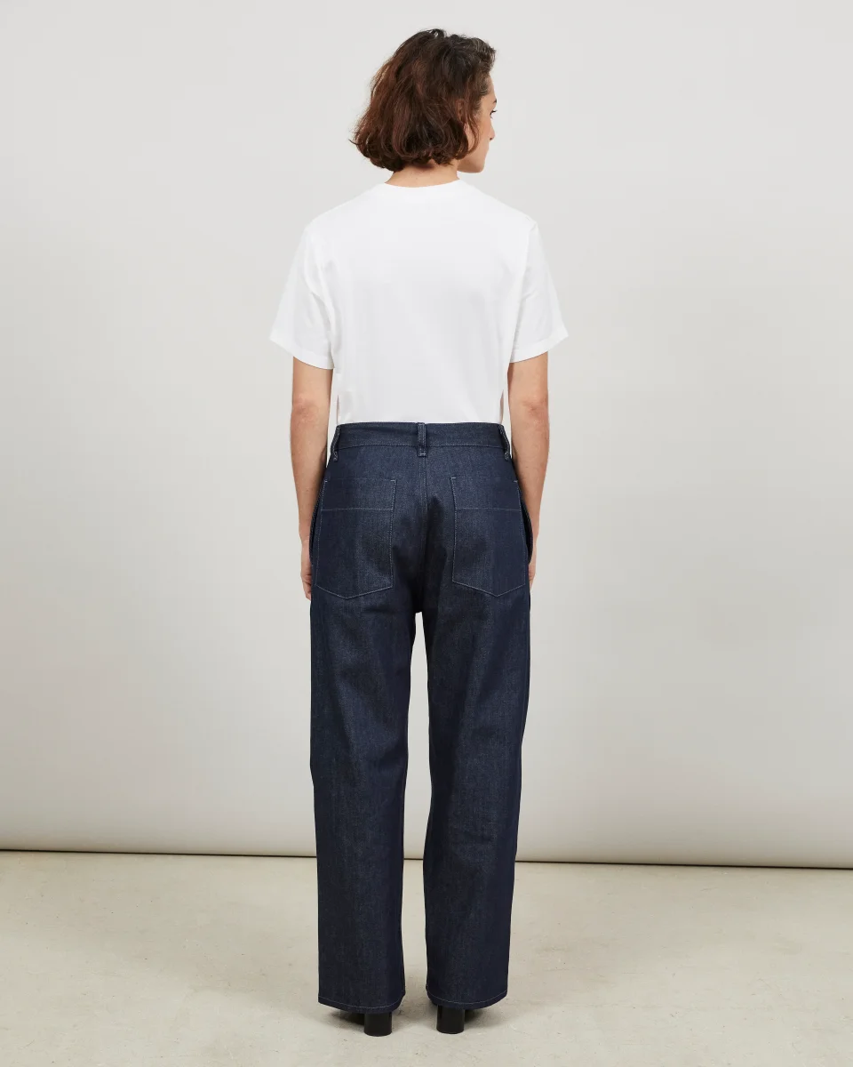 AMPIO - Pantalon ample en denim indigo – Image 8
