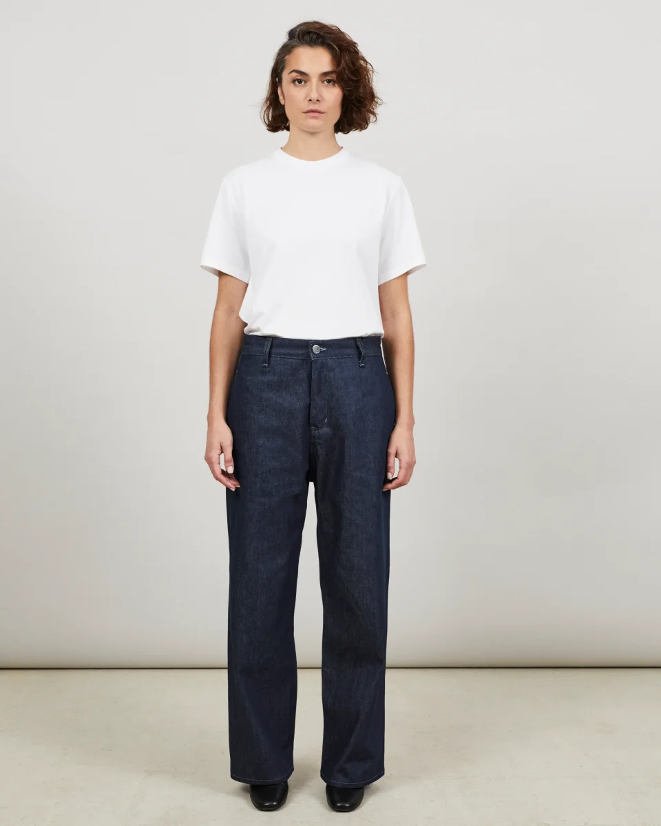 AMPIO - Pantalon ample en denim indigo – Image 7