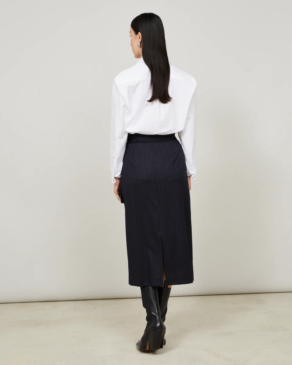 FALDA - Jupe portefeuille en flanelle rayée – Image 6