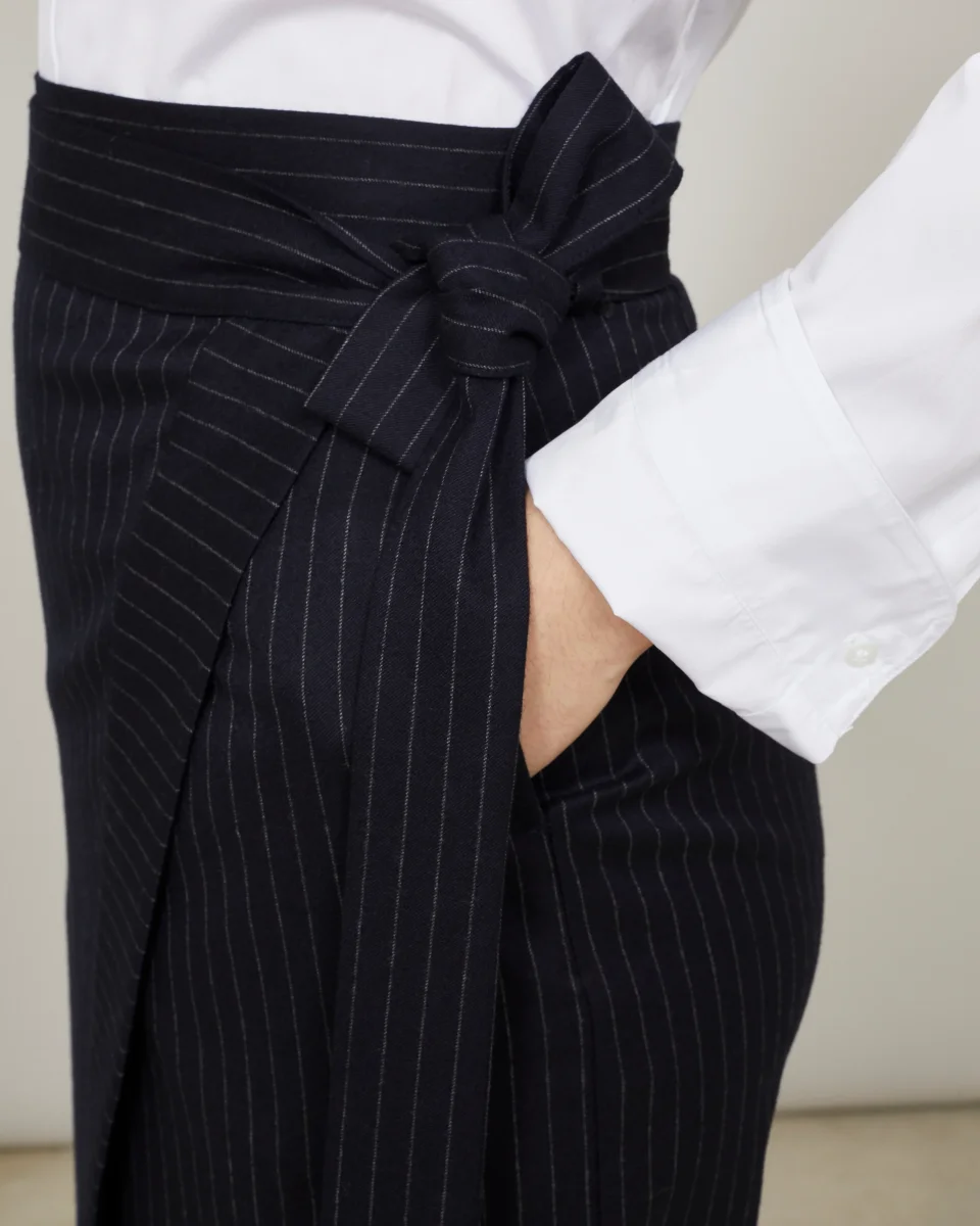 FALDA - Jupe portefeuille en flanelle rayée – Image 7