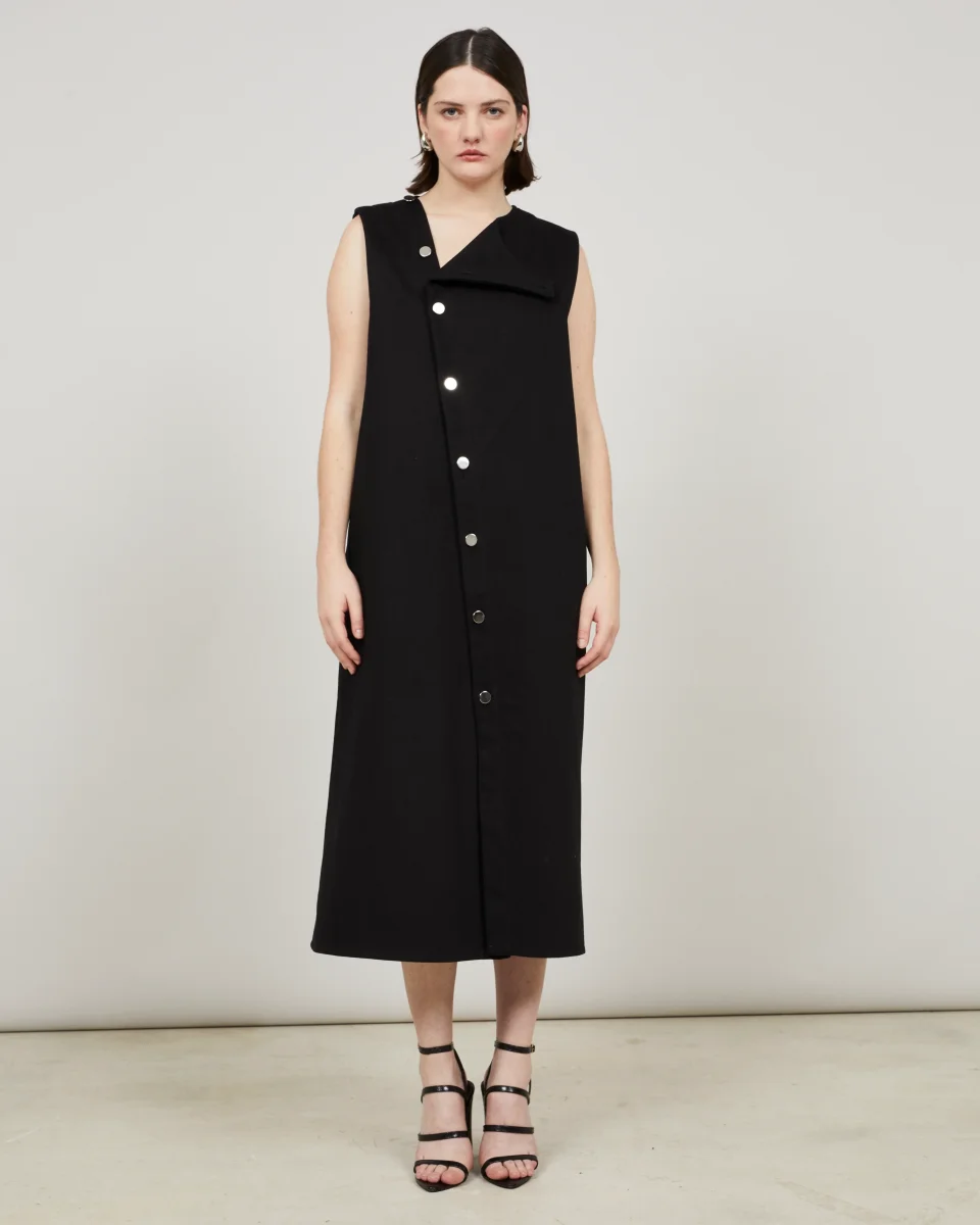 GALIS - Robe longue asymétrique en denim – Image 8