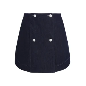 SAYA - Mini-jupe en denim indigo