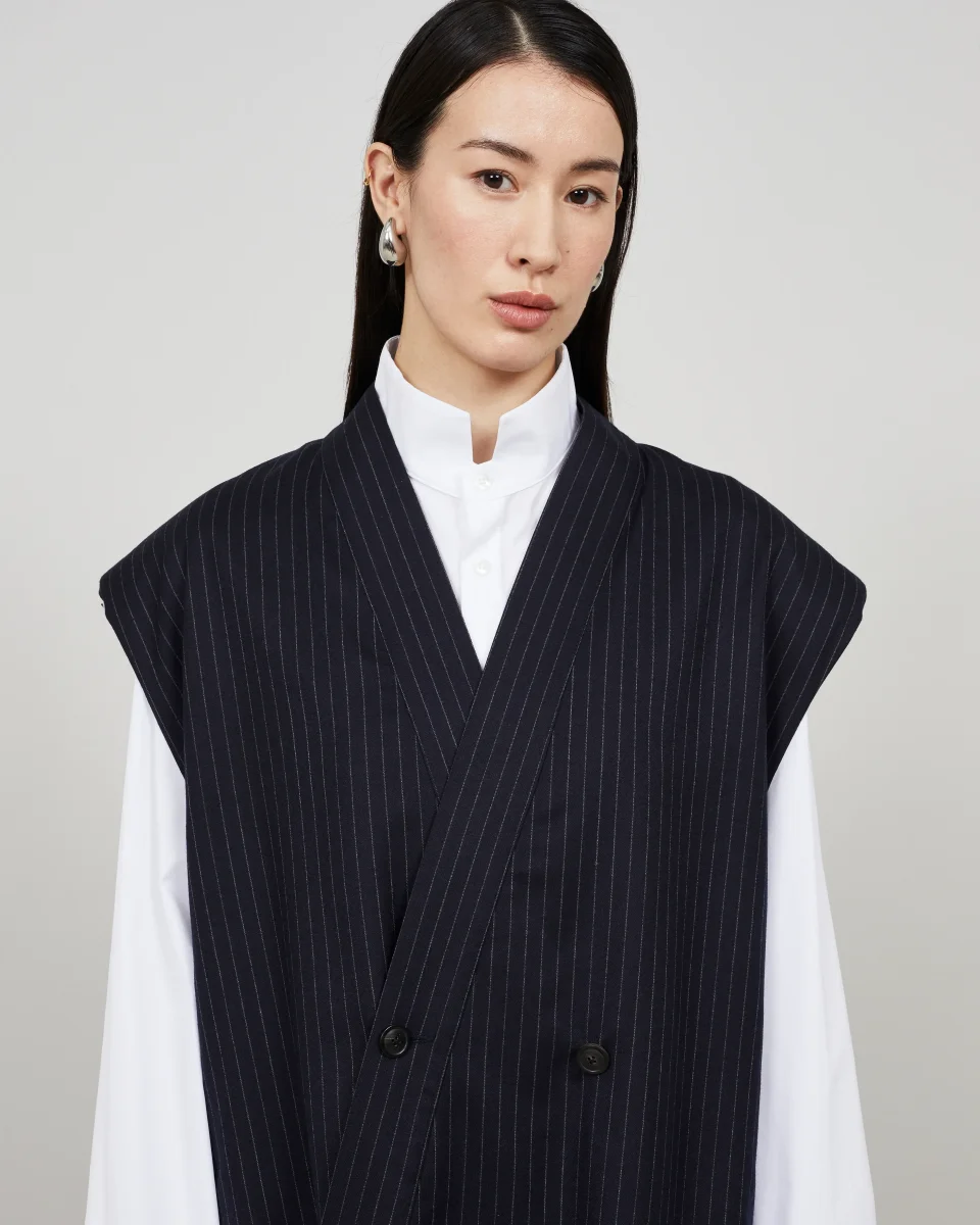 WESTE - Gilet kimono en flanelle rayée – Image 7