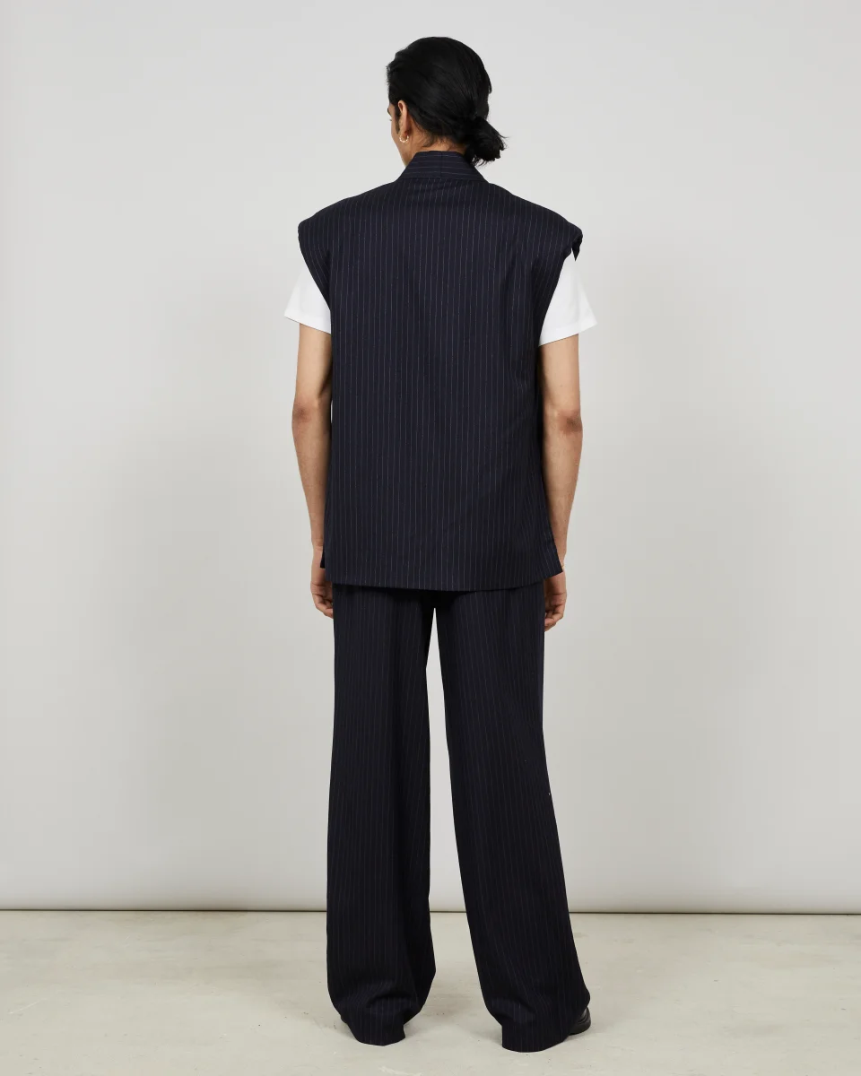 WESTE - Gilet kimono en flanelle rayée – Image 9