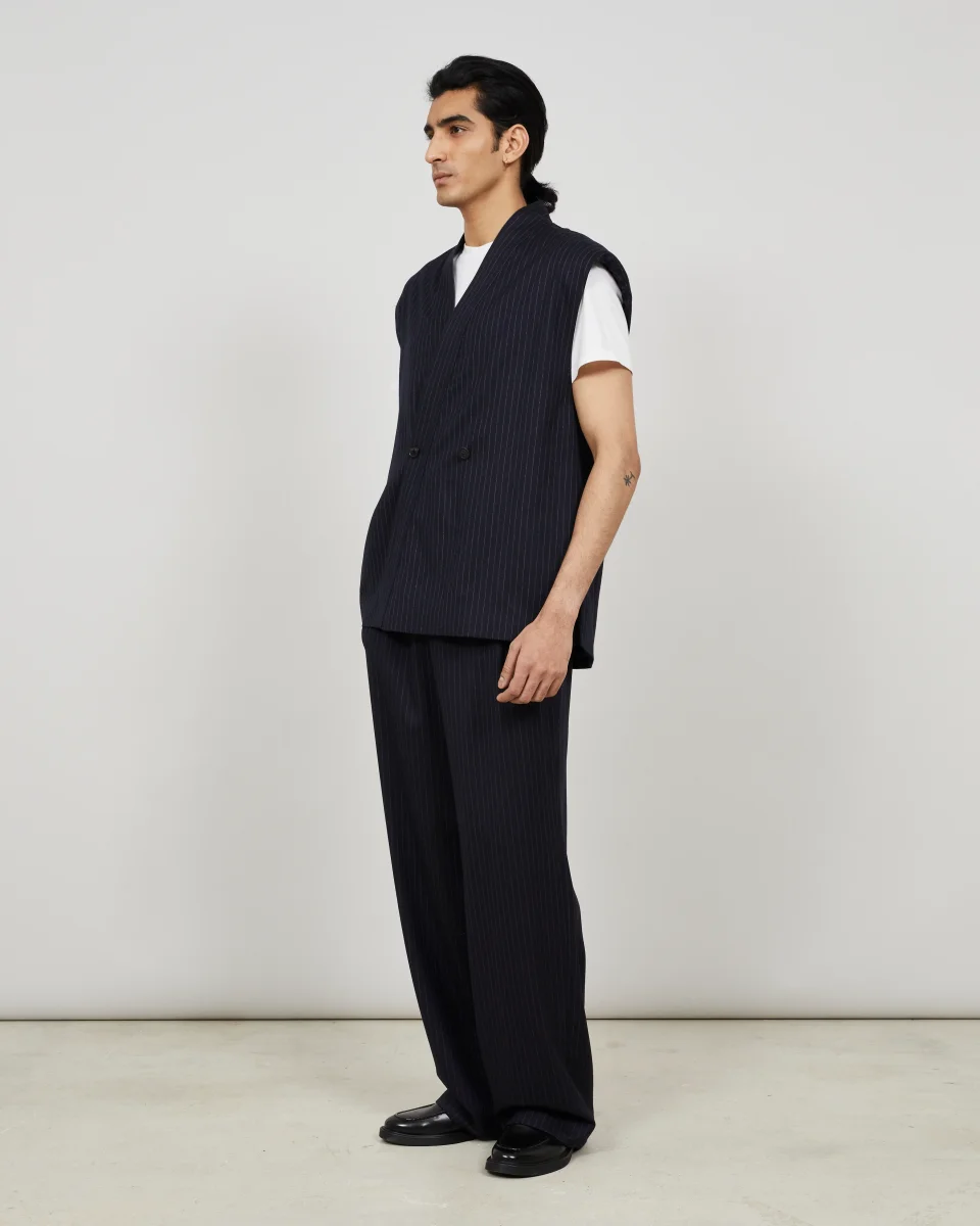 WESTE - Gilet kimono en flanelle rayée – Image 8