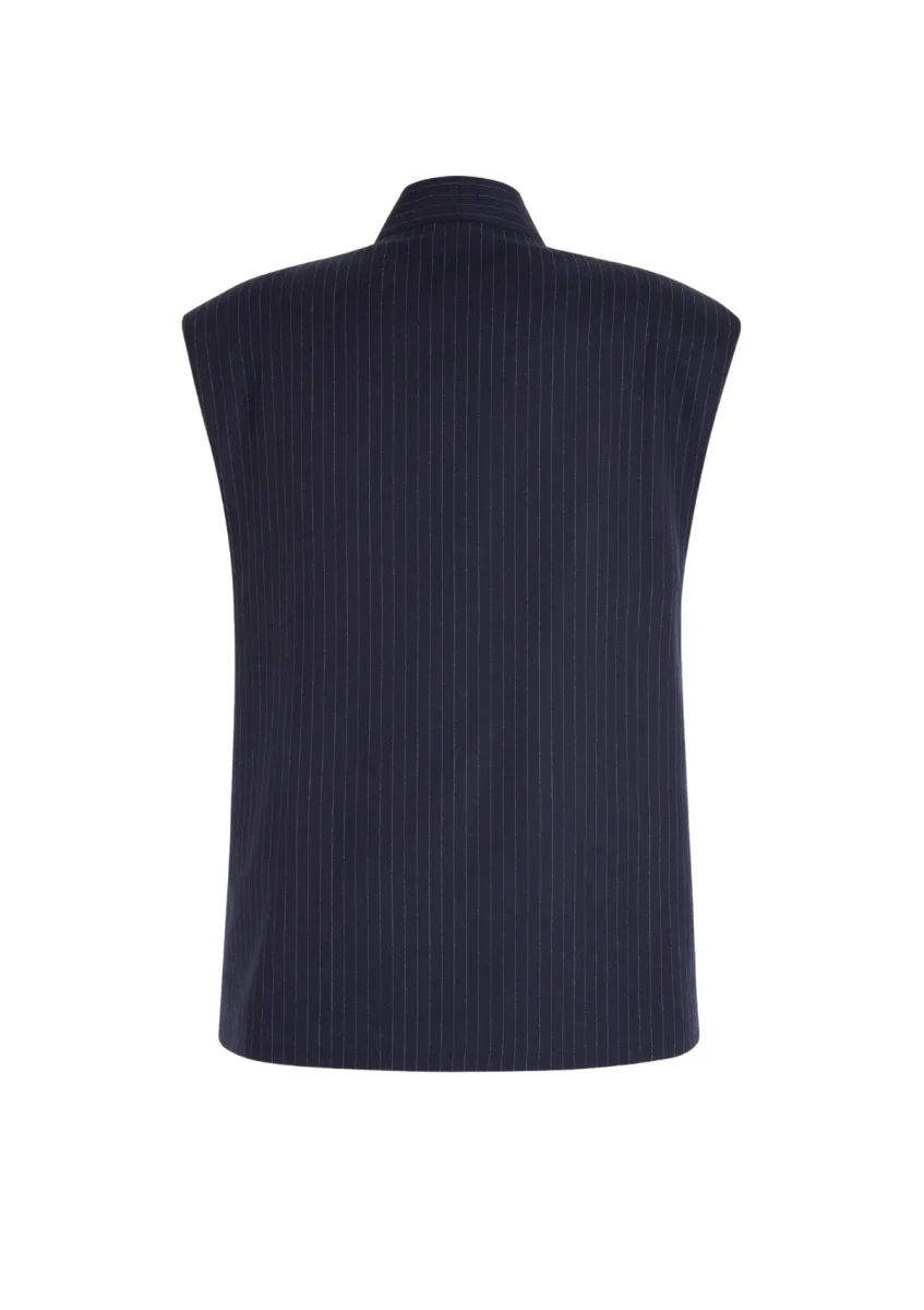 WESTE - Gilet kimono en flanelle rayée – Image 3