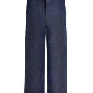 AMPIO - Pantalon ample en denim indigo