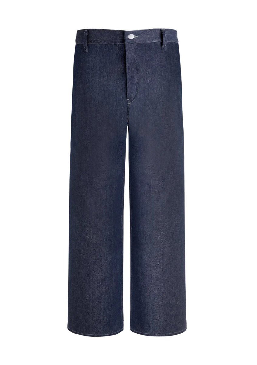 AMPIO - Pantalon ample en denim indigo