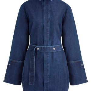 CINTA - Chemise longue en denim indigo